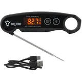 BBQ-Toro Grillthermometer wiederaufladbar mit LCD Display | Bratenthermometer digital -50 °C bis 300 °C | Fleischthermometer kabellos Kerntemperaturmesser Küchenthermometer Steak Thermometer kochen