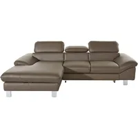 Cotta Ecksofa Driver, mit Kopfteilverstellung, wahlweise mit Bettfunktion grau