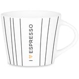 Grafik-Werkstatt Grafik Werkstatt Espresso-Tasse mit Echtgold | Porzellan Tasse | 50 ml | I love espresso, Weiß