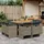 vidaXL Garten-Essgruppe 9-tlg. Grau