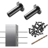 Vevor 101 Stück T316-Edelstahl-Schutzhüllen für 1/8 Zoll Drahtseil-Kabelgeländer, DIY-Balustrade T316 in Marinequalität, mit einem kostenlosen Bohrer, schwarz