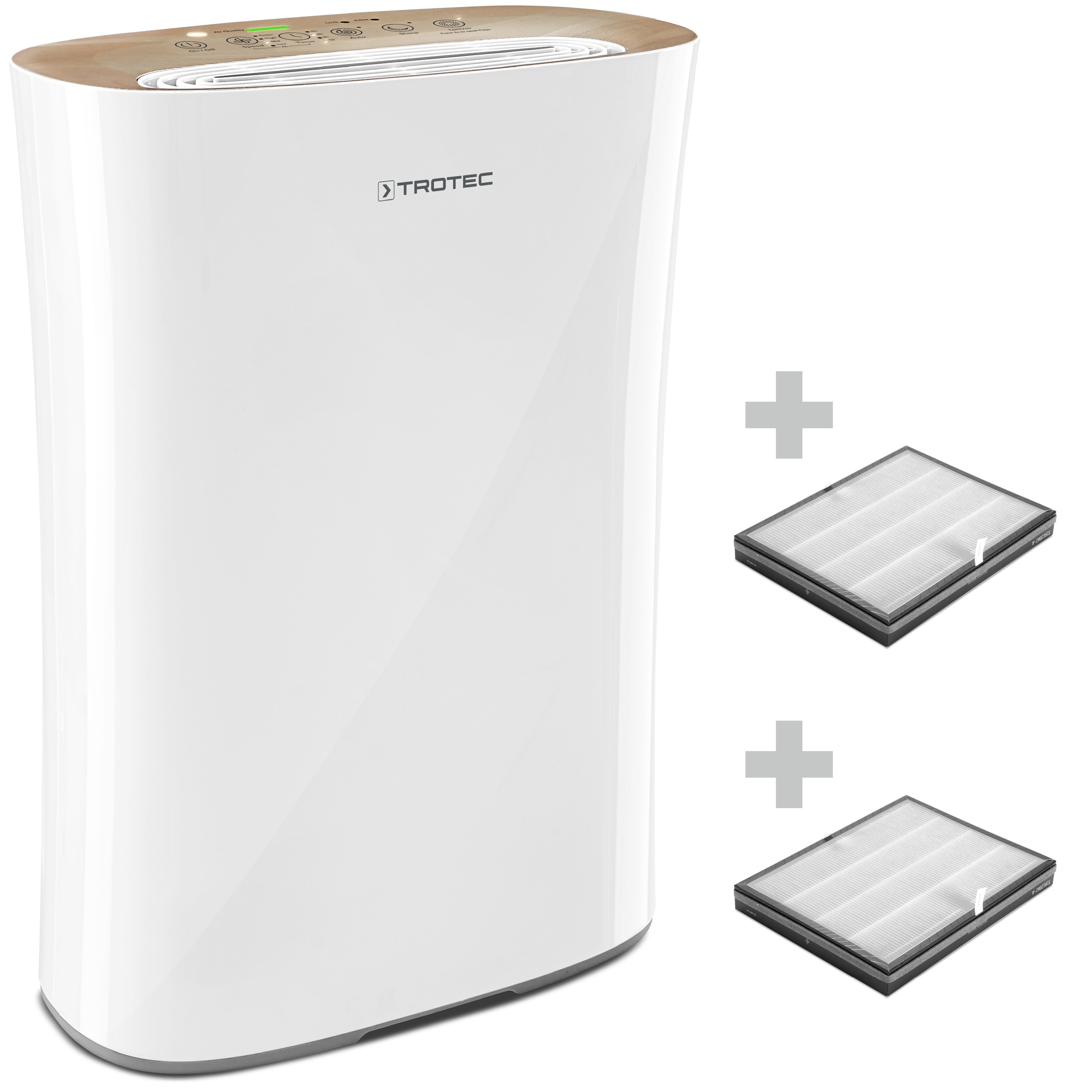 Trotec Design-luchtreiniger AirgoClean® 110 E + 2 koolstof HEPA-filters 3-in-1