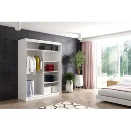 altdecor Schiebetürenschrank VOXI 160 x 216 x 61 cm Weiß