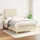 vidaXL Boxspringbett mit Matratze Creme 120x200 cm Stoff - Creme