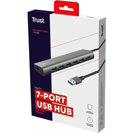 Trust Halyx USB 3.2 Gen1-Hub mit 7 Anschlüssen -