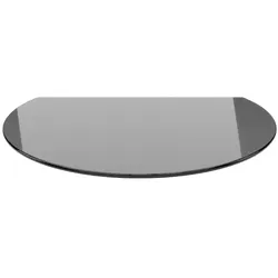 Funkenschutzplatte Kreisabschnitt 120x105cm - schwarz mit Dichtlippe