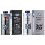 Motorpflege LIQUI MOLY Set Motor Protect Additiv + MotorClean Motorspülung 500ml