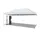 Costway Faltpavillon 3 x 6 m inkl. 4 Seitenteile Weiß/Silber