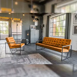 KAWOLA Sessel ARLY Polstersessel Bezug Velvet cognac