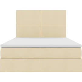 vidaXL Aufbewahrungsbett 140 x 200 cm Creme