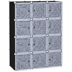 HOMCOM DIY Kleiderschrank Kunststoff, Metall