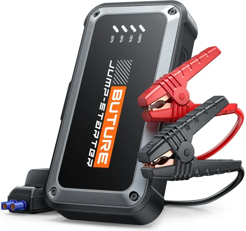 BuTure Beta08 3000A Auto-Notstarthilfe – 3-in-1 tragbare Starthilfe für 12V-Fahrzeuge (Benzinmotoren bis 9,0L Hubraum / Dieselmotoren bis 8,5L Hubraum), 16800mAh Powerbank, 4-Modus-Weitwinkel-LED-Lampe, ideal für Reisen und Camping