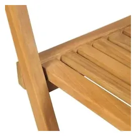 vidaXL Klappbare Garten-Barhocker 2 Stk. Massivholz Teak