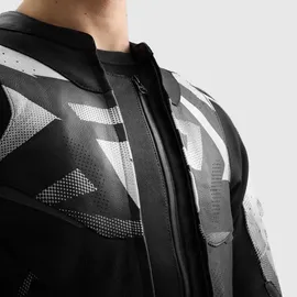 Rebelhorn Inferno Lederjacke Schwarz/Weiß 50