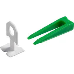 Nivelliersystem MEISTER "Starter/4427700", weiß, Kunststoff, Abstandshalter, für Fliesen, 900-teilig, 1 mm Laschenstärke