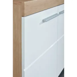 trendteam Bad Waschbeckenunterschrank Amanda Asteiche Nachbildung B/H/T: ca. 60x56x34 cm - weiß