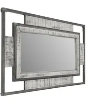 MASSIVMOEBEL24.DE Spiegel Mango 76x4x122 grau lackiert HEAVY INDUSTRY #155