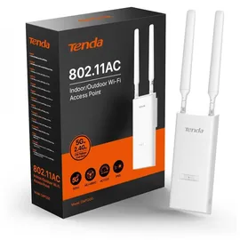 Tenda OAP1200 Outdoor Wi-Fi AP AC1200, Gigabit LAN, IP65, VLAN, 802.11k/v/r, aktives und passives PoE - Weiß