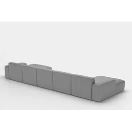 Fun Möbel Wohnlandschaft U-Form CELES XL in Stoff Scala Trüffel - Beige