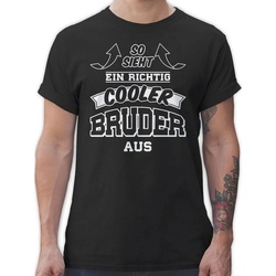 Shirtracer T-Shirt So sieht ein richtig cooler Bruder aus Pfeile Bruder schwarz 3XL
