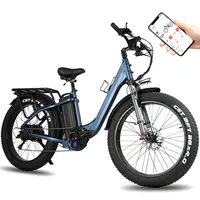 Skivogr City E Bike, Fatbike 26" x 4.0, 48V 30Ah Akku Elektro Mountainbike, Elektrofahrrad Erwachsene, E-Bike Damen Herren mit LED Farbdisplay und App Steuerung