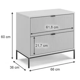 Vicco Eliza 66 x 60 cm 2er Set, Grau,