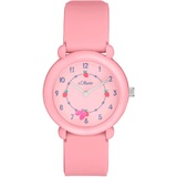 s.Oliver Name It Armbanduhr Mädchen Kinder Quarzuhr Analog, mit Silikon Armband, Rosa, 5 bar Wasserdicht, Kommt in Uhren Geschenk Box, 2036532