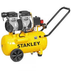 Stanley DST 150/8/24 SXCMS1324H - Elektrischer Kompressor auf Wagen  - 24 lt oilless - leise