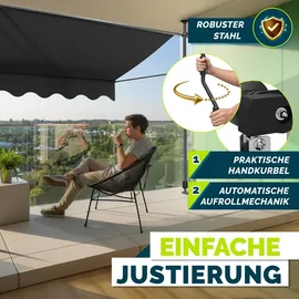 tillvex Klemmmarkise 200 cm anthrazit