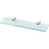 bonsport Glasregal Wandregal für Badezimmer Klarglas - Glas Regal aus 6 mm Sicherheitsglas 40cm - Glasablage Glasregalboden Badablage