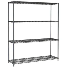 CombiSteel Regalsystem 4 Böden Stahl 1500x450x1800 schwarz