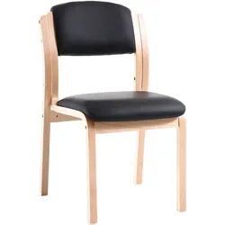 Wartezimmer-Stuhl schwarz Größe: 82 x 48 x 43 cm (H x B x L)