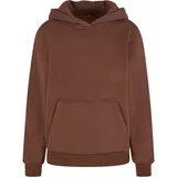 Build Your Brand Fluffy Hoodie Chocolate Brown XS