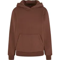 Build Your Brand Fluffy Hoodie Chocolate Brown XS