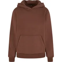 Build Your Brand Fluffy Hoodie Chocolate Brown XS