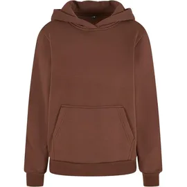 Build Your Brand Fluffy Hoodie Chocolate Brown XS