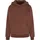 Build Your Brand Fluffy Hoodie Chocolate Brown XS