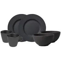 Villeroy & Boch Manufacture Rock Frühstücks-Set 6-tlg. schwarz