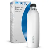 sodaTRIO Edelstahlflasche, groß/weiß Sprudlerflaschen
