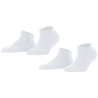 Falke Damen Socken, Multipack - Happy, Sneakersocken, einfarbig Weiß 39-42