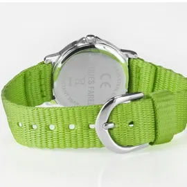 Jacques Farel Hayfield KCF 090 0 mm Textilgehäuse Grün Textilarmband Hellgrün