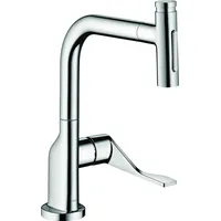 Hansgrohe AXOR Citterio Küchenmischer, Ausziehbrause bis 50cm, ComfortZone230, Ausladung 219mm, 39863000, Farbe: Chrom