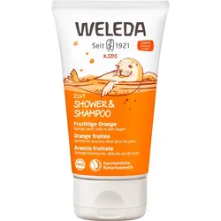 Weleda - 2 in 1 Shower & Shampoo, Fruchtige Orange Duschgel 150 ml Unisex 150 ml Duschgel