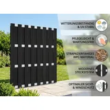 prestige home living outdoor WPC-Sichtschutzzaun 180 x 180 cm Schwarz