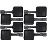 Piebert 8x Raclette Pfännchen 23178 10x10cm, Griff Extra Lang, Universell für Raclettes (Maße siehe Text)