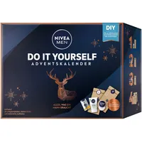 NIVEA MEN DIY Adventskalender 2023 für 24 einzigartige Verwöhnmomente, Weihnachtskalender mit ausgewählten Pflegeprodukten & Accessoires, Pflegeset für die Adventszeit