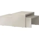 PLACES OF STYLE "Piano", beige (beige hochglanz, beige hochglanz), B:102cm H:38cm T:67cm, Tische, Couchtisch, UV lackiert, 2-er Set