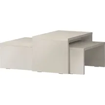 PLACES OF STYLE "Piano", beige (beige hochglanz, beige hochglanz), B:102cm H:38cm T:67cm, Tische, Couchtisch, UV lackiert, 2-er Set