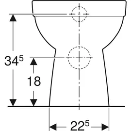 Geberit Renova Stand-WC mit WC-Sitz Bahamabeige spülrandlos