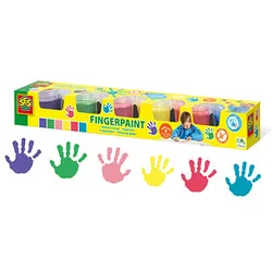 SES Creative® Fingerfarben farbsortiert 6x 120,0 ml